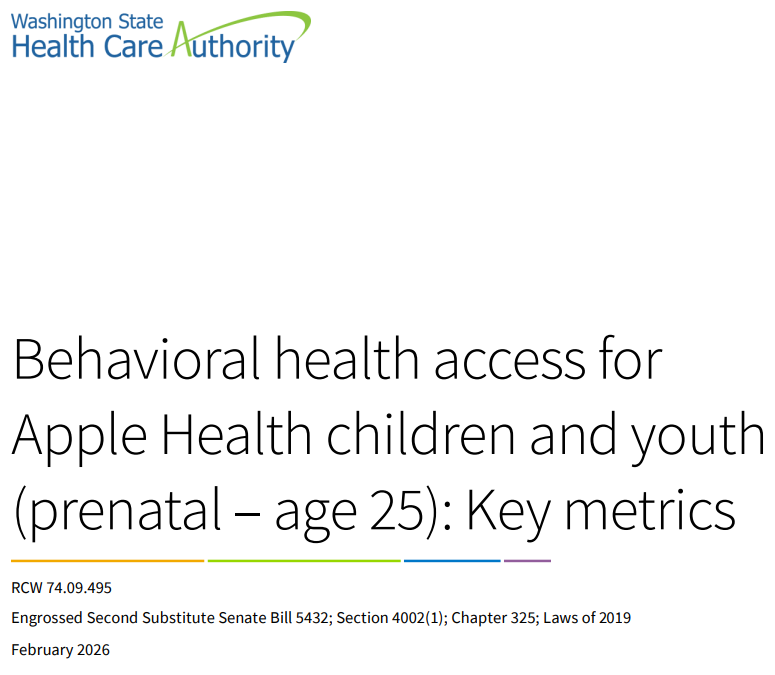 HCA Releases: Key metrics on behavioral health access for young people and pregnant individuals